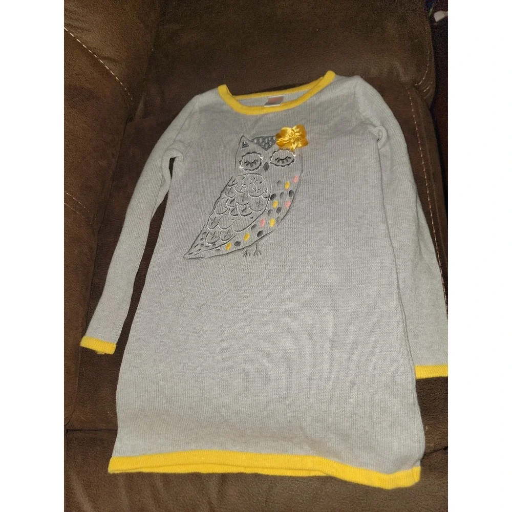 Gymboree outlet‎ bright owl sweater dress 6